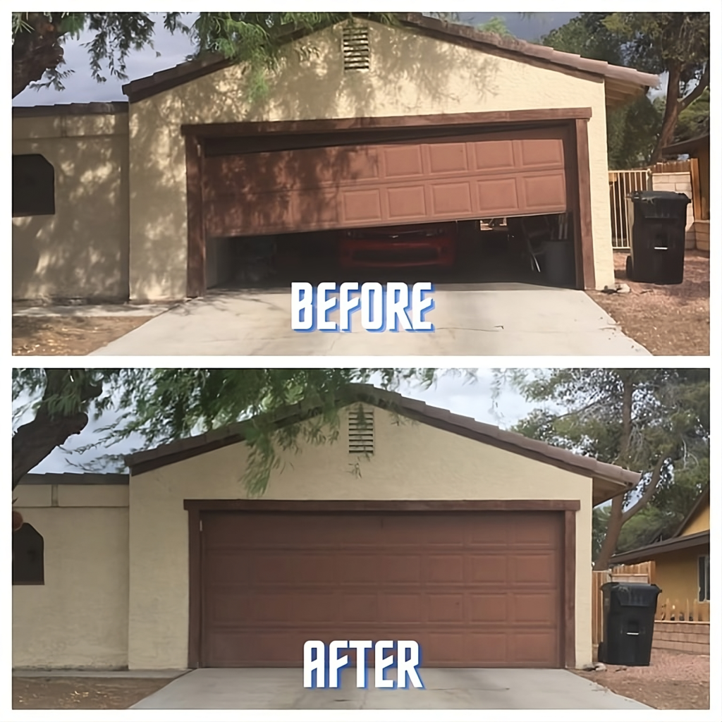 Before After Garage Door Repair